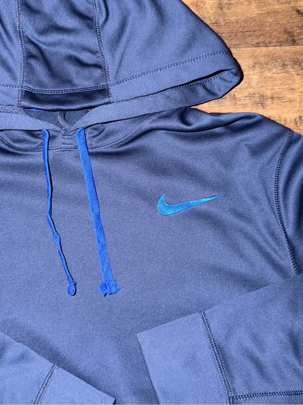 Nike Navy and Royal Blue Pullover Hoodie